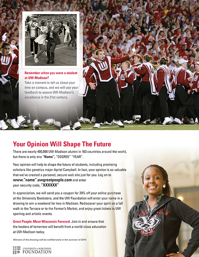 Great People Scholarship - Direct Mail and Personalized URLs Great People Scholarship - Direct Mail and Personalized URLs