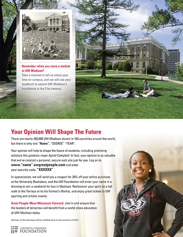 Great People Scholarship - Direct Mail and Personalized URLs Great People Scholarship - Direct Mail and Personalized URLs