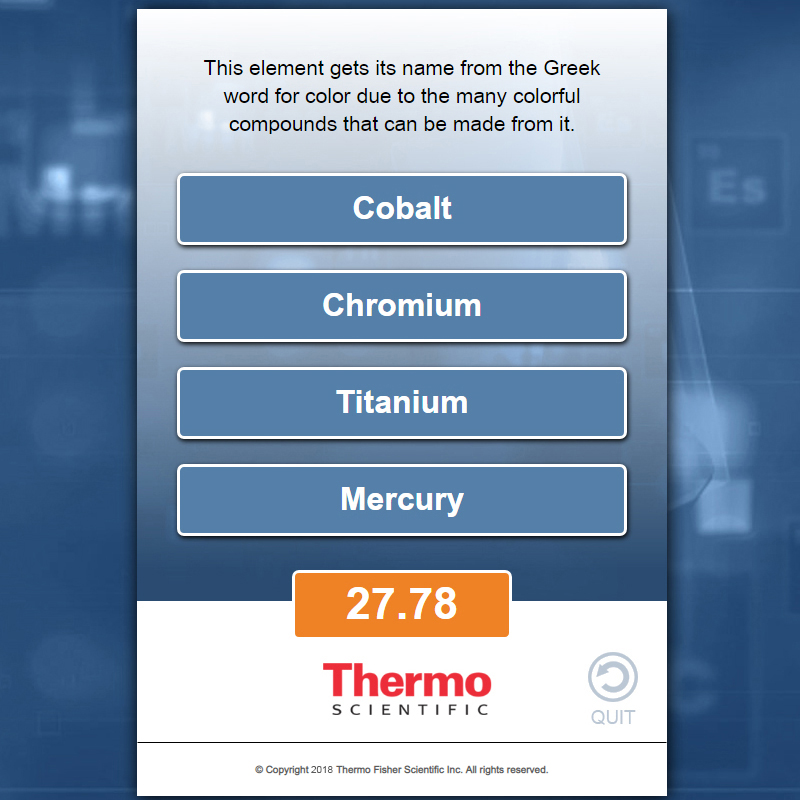 Thermo Scientific – Materials Science Quiz Thermo Scientific – Materials Science Quiz