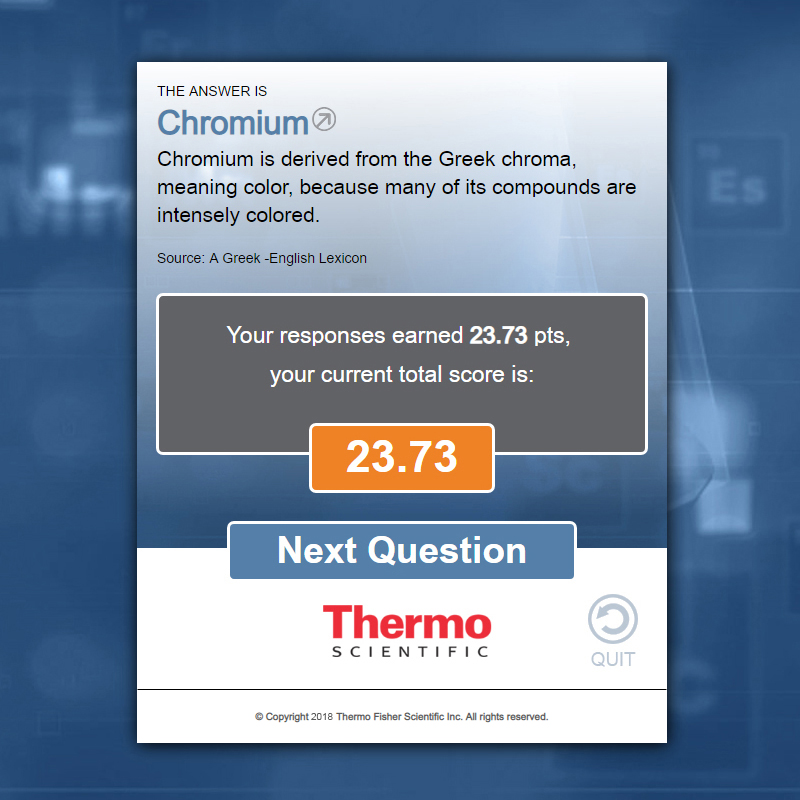 Thermo Scientific – Materials Science Quiz Thermo Scientific – Materials Science Quiz